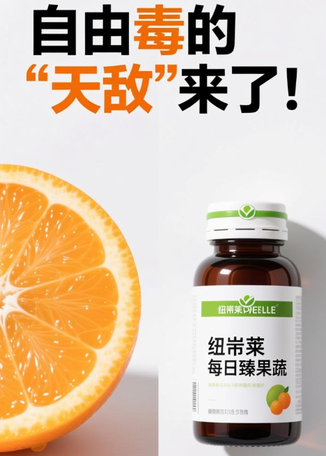 自由基的“天敌”来了！纽崔莱每日臻果蔬，一瓶抵128倍橙子抗氧化能量