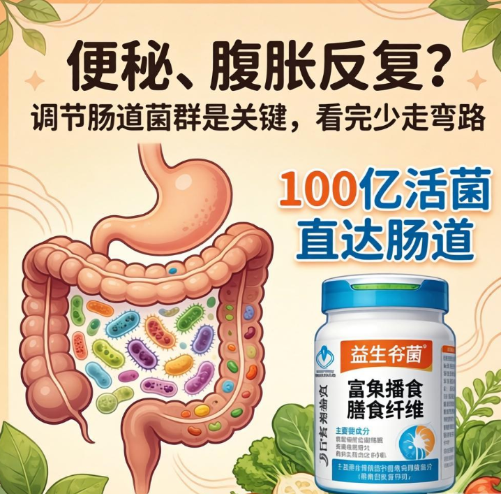 便秘、腹胀反复？调节肠道菌群是关键，看完少走弯路