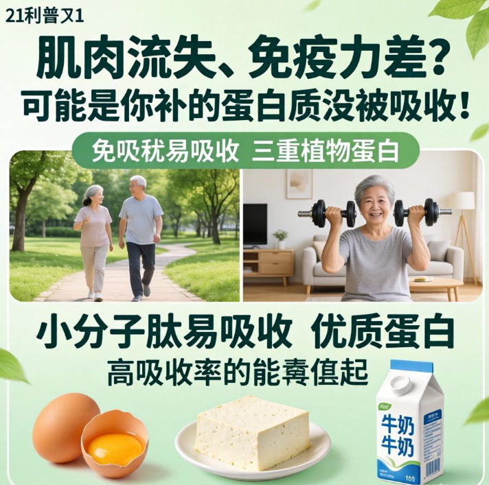 肌肉流失、免疫力差？可能是你补的蛋白质没被吸收！