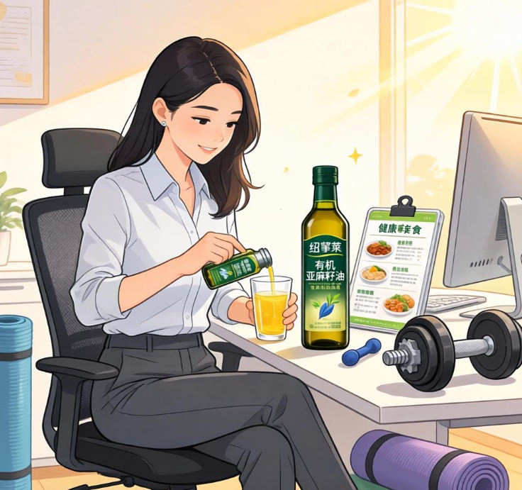 女性专属保养，纽崔莱有机亚麻籽油，由内养出好状态