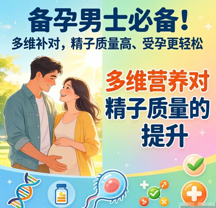 备孕男士必备！多维补对，精子质量高、受孕更轻松