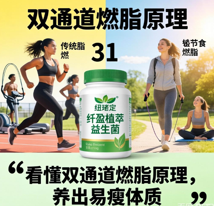 不想节食运动也能瘦？看懂双通道燃脂原理，纽崔莱纤盈植萃益生菌帮你养出易瘦体质