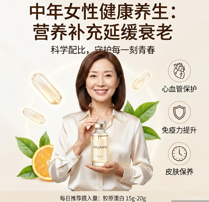 中年女性健康养生：如何通过营养补充延缓衰老