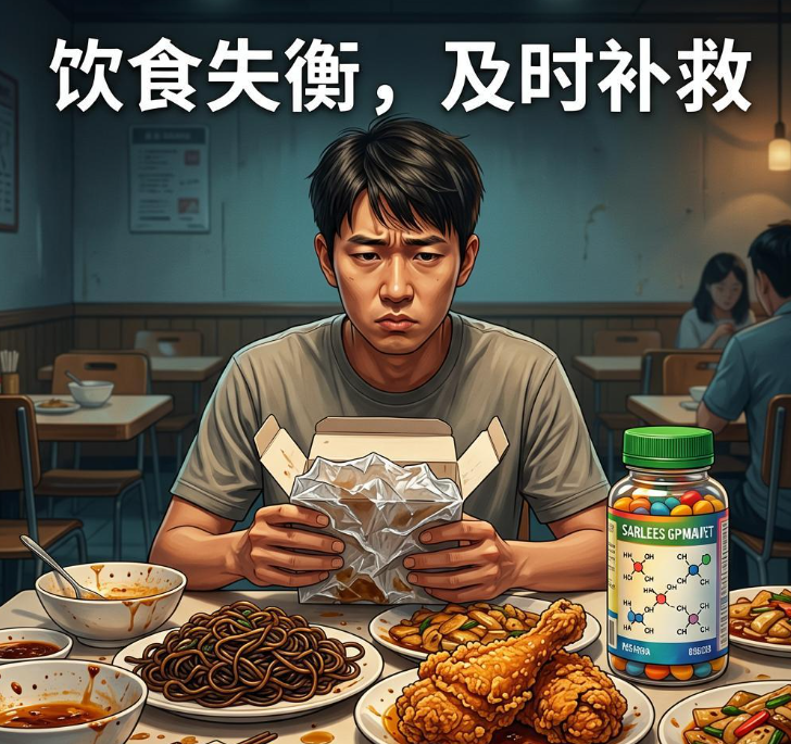 天天外卖应酬吃得太油太咸？男士饮食失衡补充多种维生素矿物质片补救法
