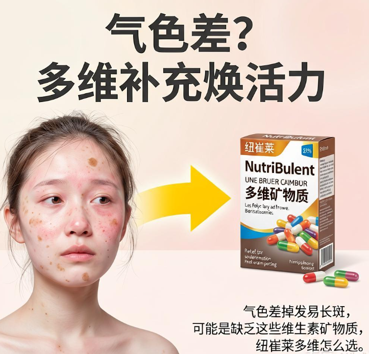 气色差掉发易长斑 可能是缺乏这些维生素矿物质 纽崔莱多维怎么选