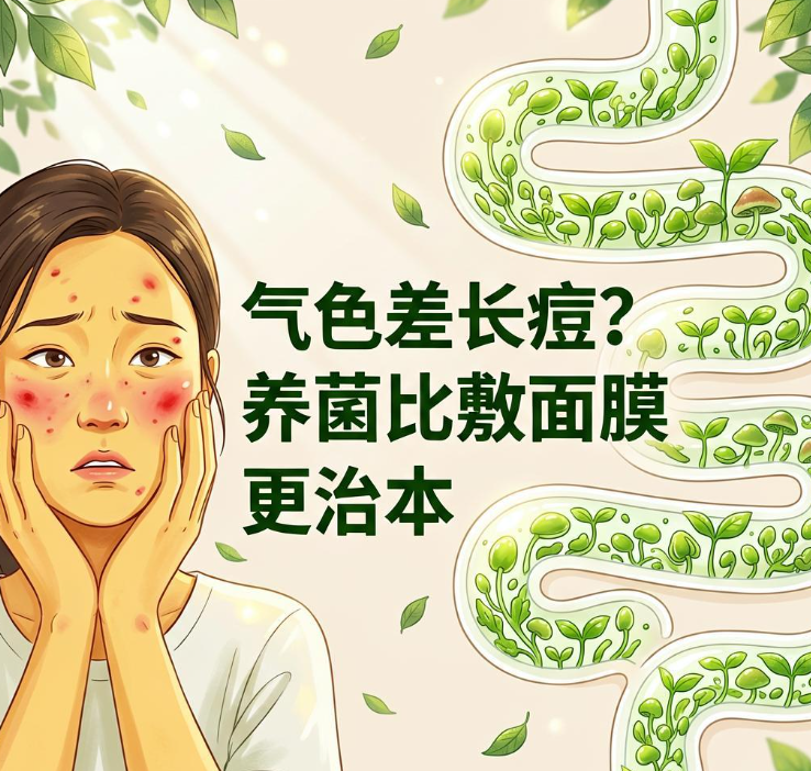 脸色暗黄长痘、气色差老得快？先查查肠道通不通，养菌比敷面膜更治本
