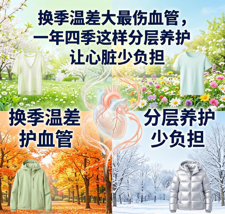 换季温差大最伤血管，一年四季这样分层养护让心脏少负担