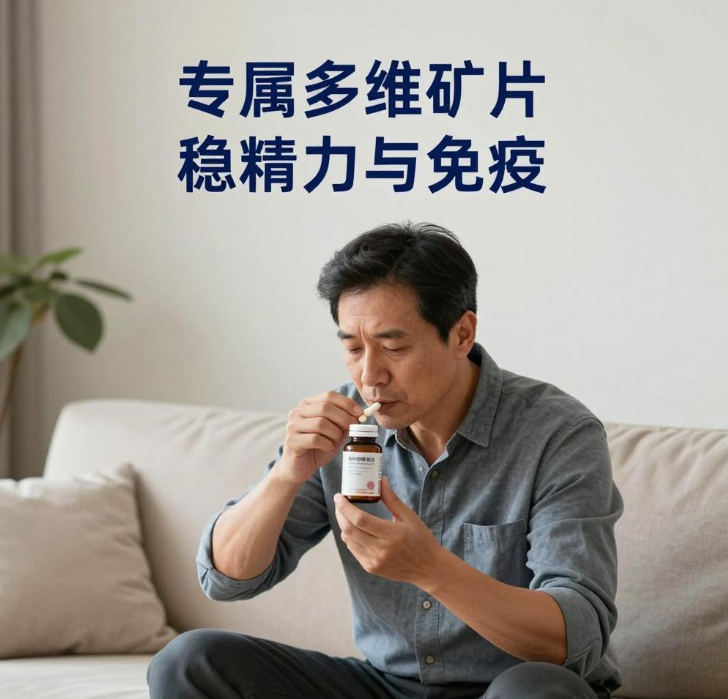 35+男性抗初老怎么吃？专属多维矿片稳精力与免疫