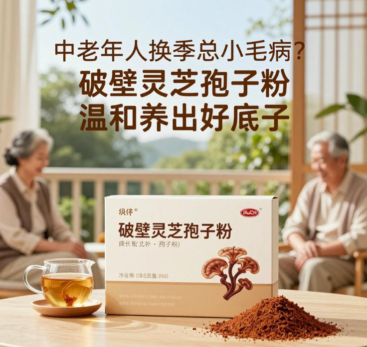 中老年人换季总小毛病？破壁灵芝孢子粉温和养出好底子