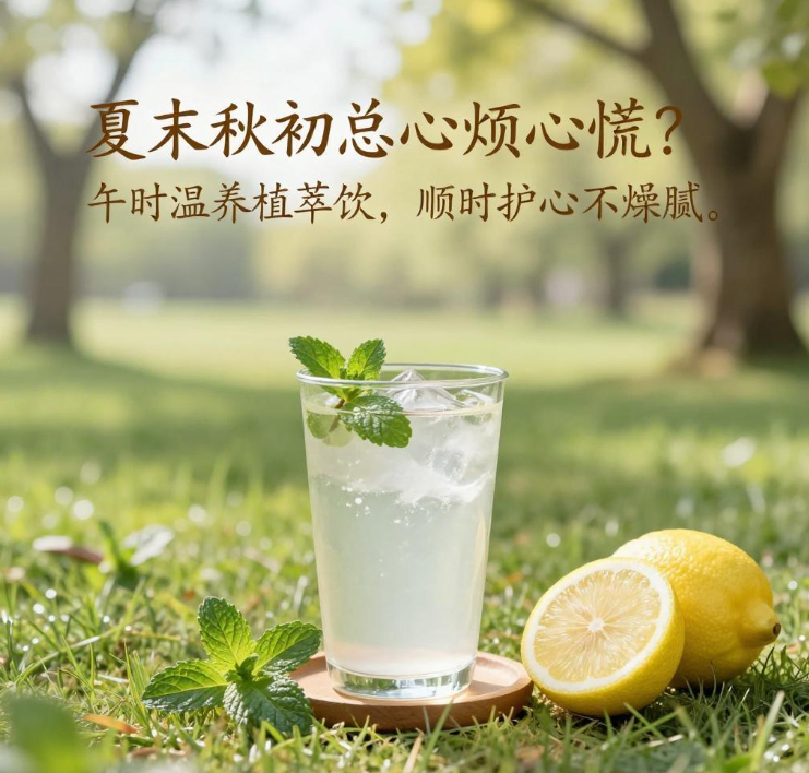 夏末秋初总心烦心慌？午时温养植萃饮，顺时护心不燥腻