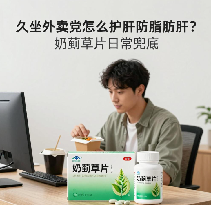 久坐外卖党怎么护肝防脂肪肝？奶蓟草片日常兜底