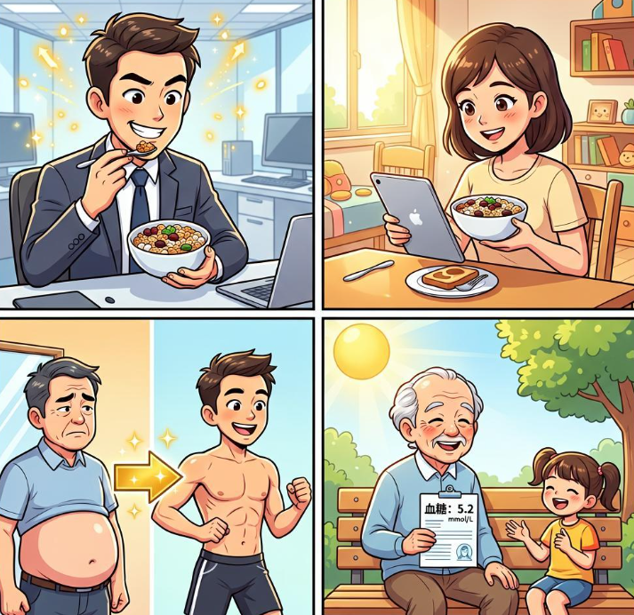 老年人血糖偏高吃饭少，混合营养代餐可作日常补充吗