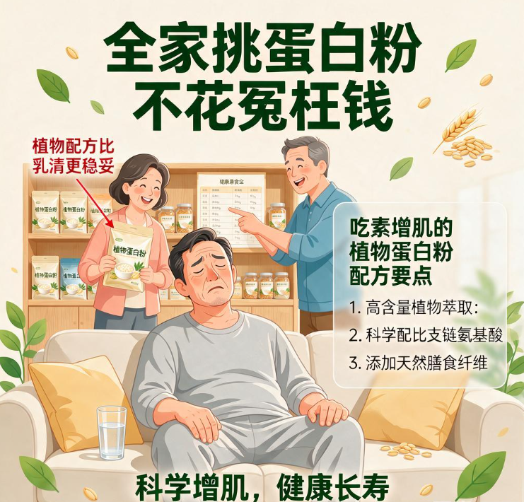 全家吃一款蛋白粉，植物配方怎么挑不花冤枉钱