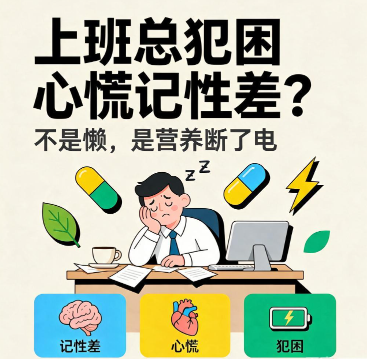 上班总犯困心慌记性差？不是懒，是营养断了电