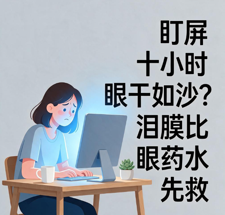 盯屏十小时眼干如沙？泪膜比眼药水先救