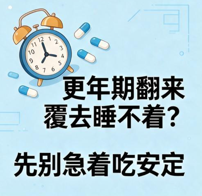 更年期翻来覆去睡不着？先别急着吃安定