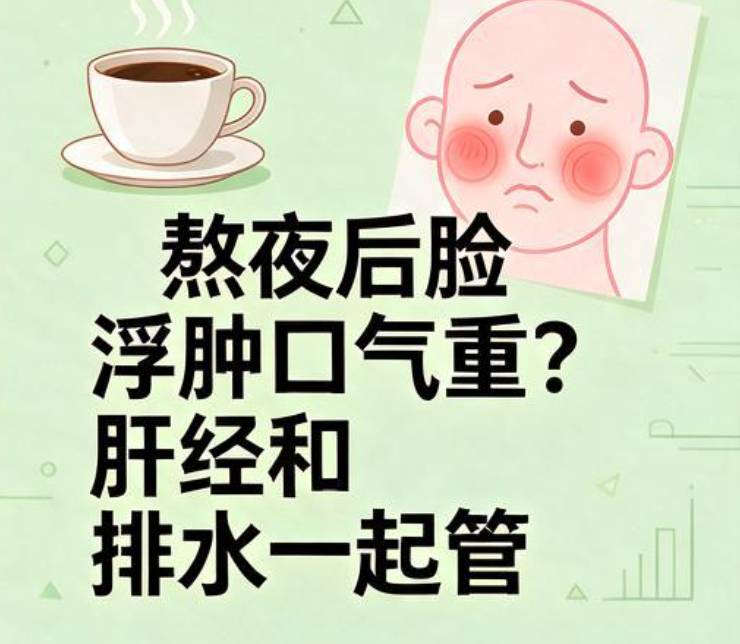 熬夜后脸浮肿口气重？肝经和排水一起管