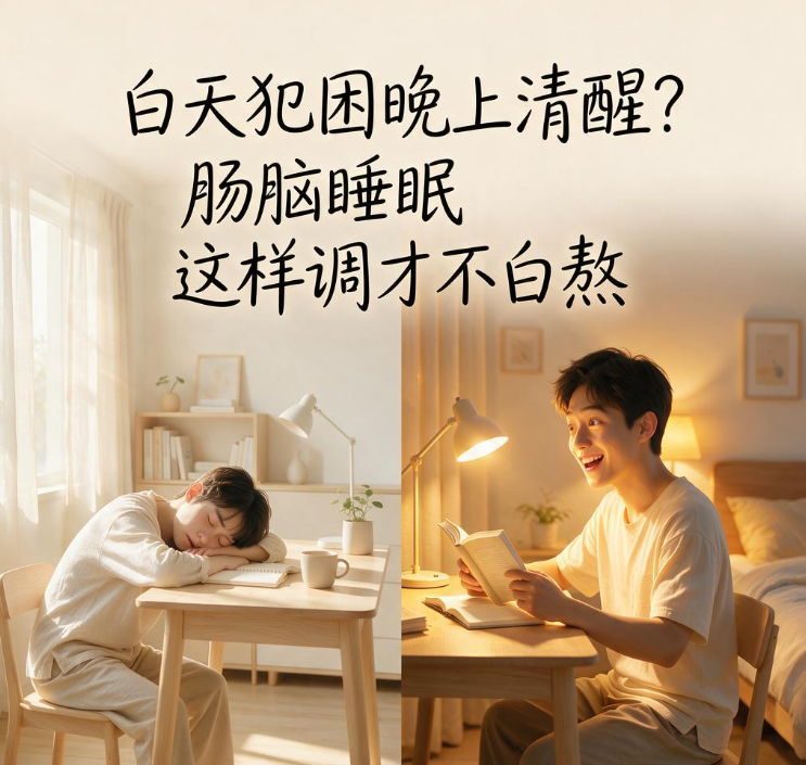 白天犯困晚上清醒？肠脑睡眠这样调才不白熬