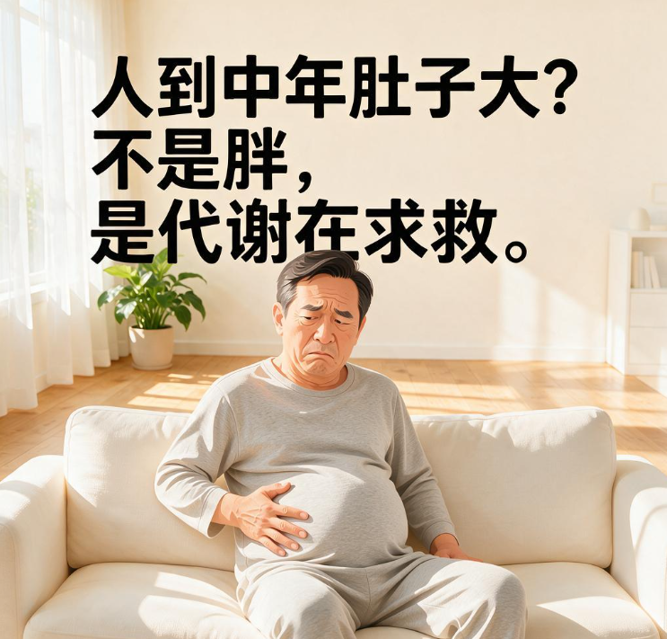 人到中年肚子大？不是胖，是代谢在求救
