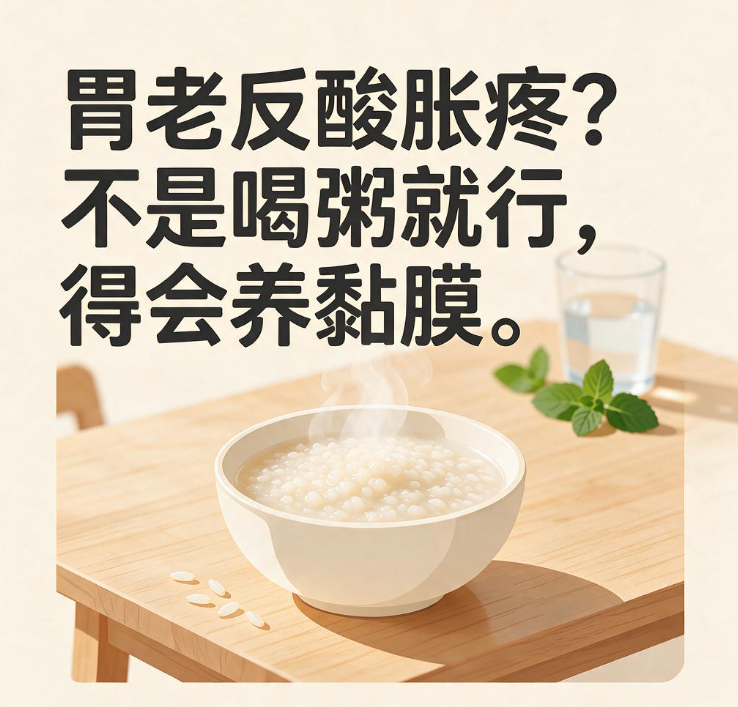 胃老反酸胀疼？不是喝粥就行，得会养黏膜