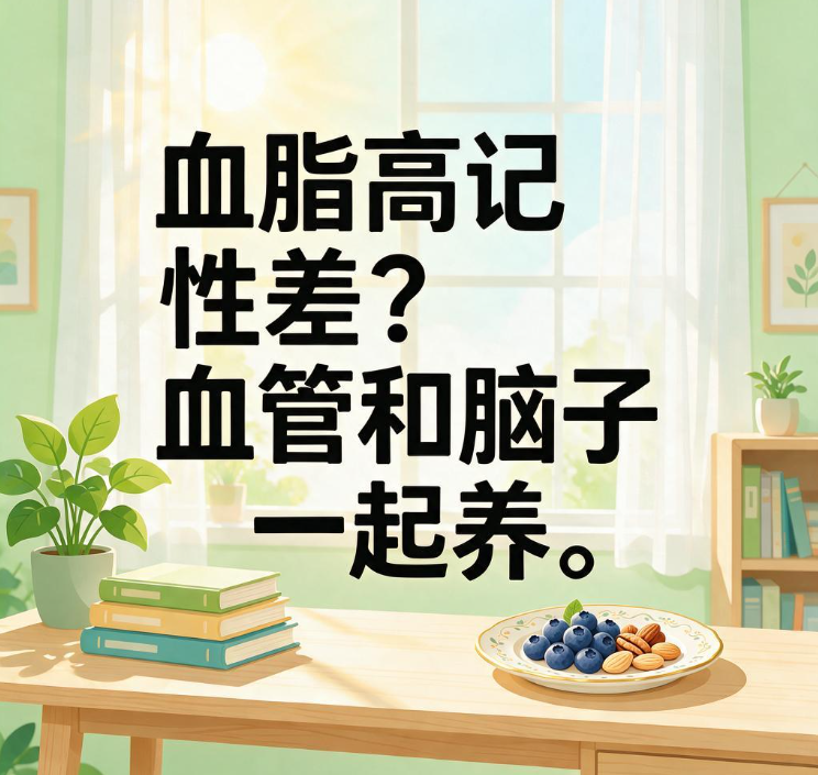 血脂高记性差？血管和脑子一起养