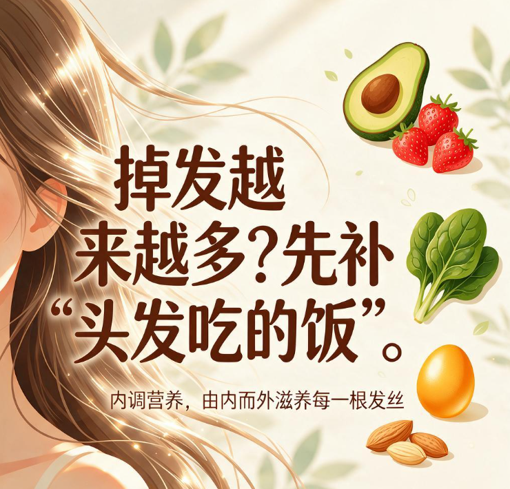 掉发越来越多？先补“头发吃的饭”