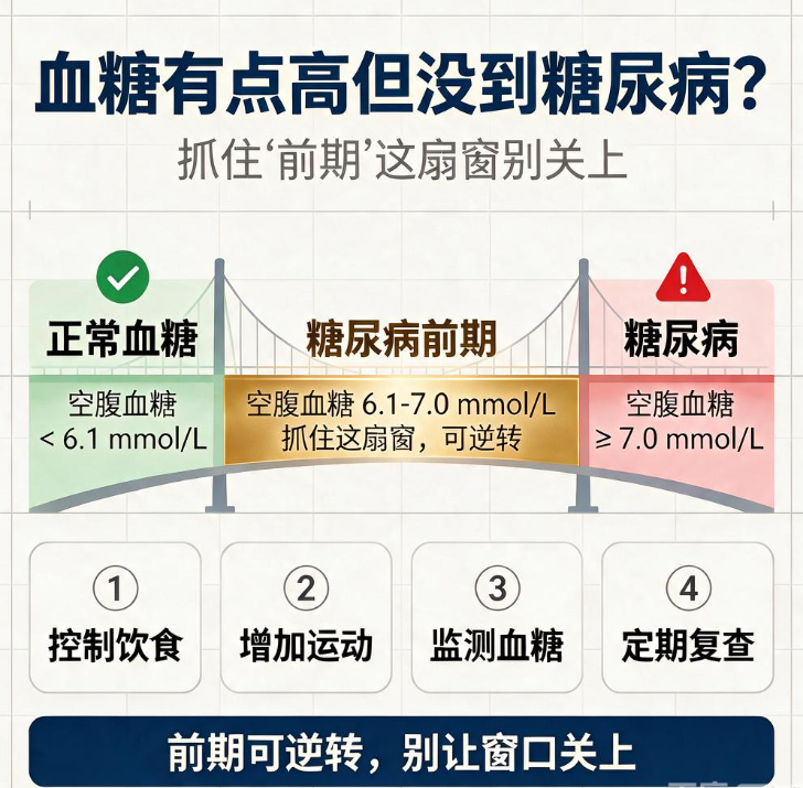 血糖有点高但没到糖尿病？抓住“前期”这扇窗别关上