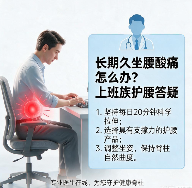 长期久坐腰酸痛怎么办？上班族护腰答疑