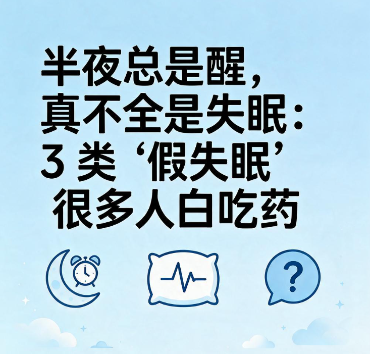 半夜总是醒，真不全是失眠：3 类“假失眠”很多人白吃药