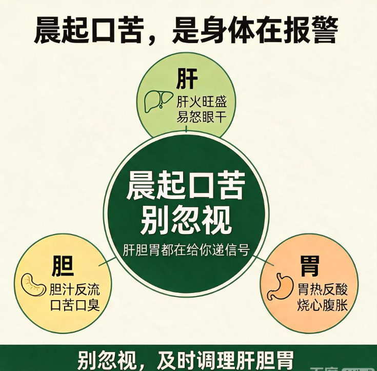 晨起口苦别忽视：肝胆胃都在给你递信号