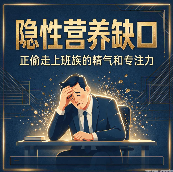 隐性营养缺口，正偷走上班族的精气和专注力