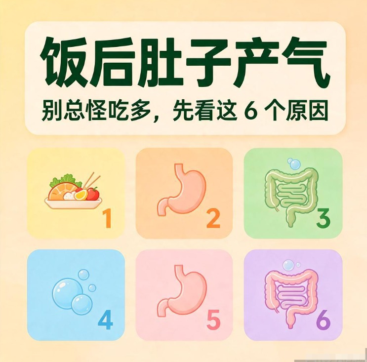 饭后肚子产气，别总怪吃多先看这 6 个原因