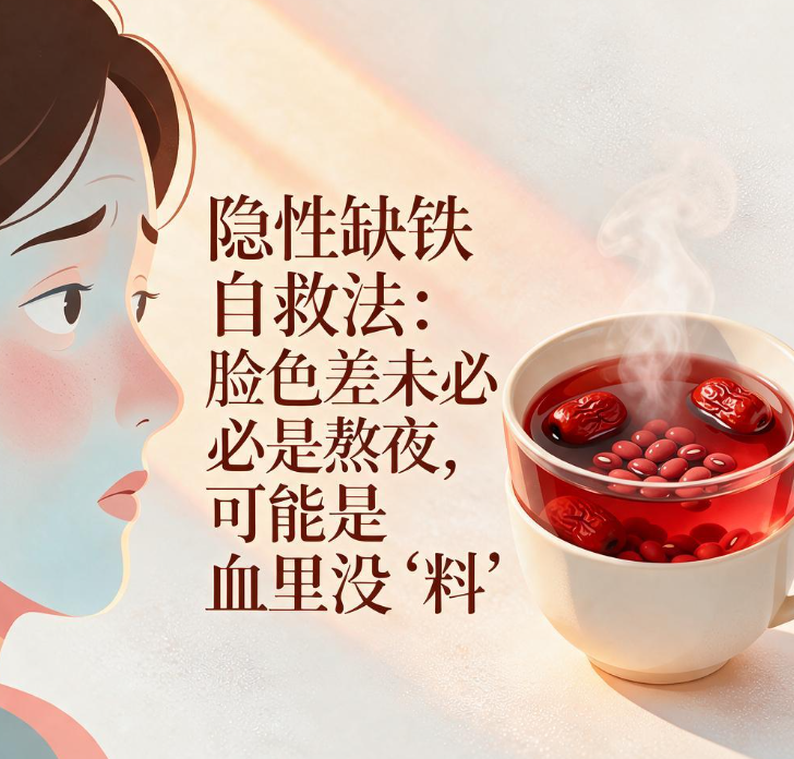 隐性缺铁自救法：脸色差未必是熬夜，可能是血里没“料”
