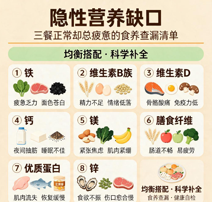 隐性营养缺口：三餐正常却总疲惫的食养查漏清单